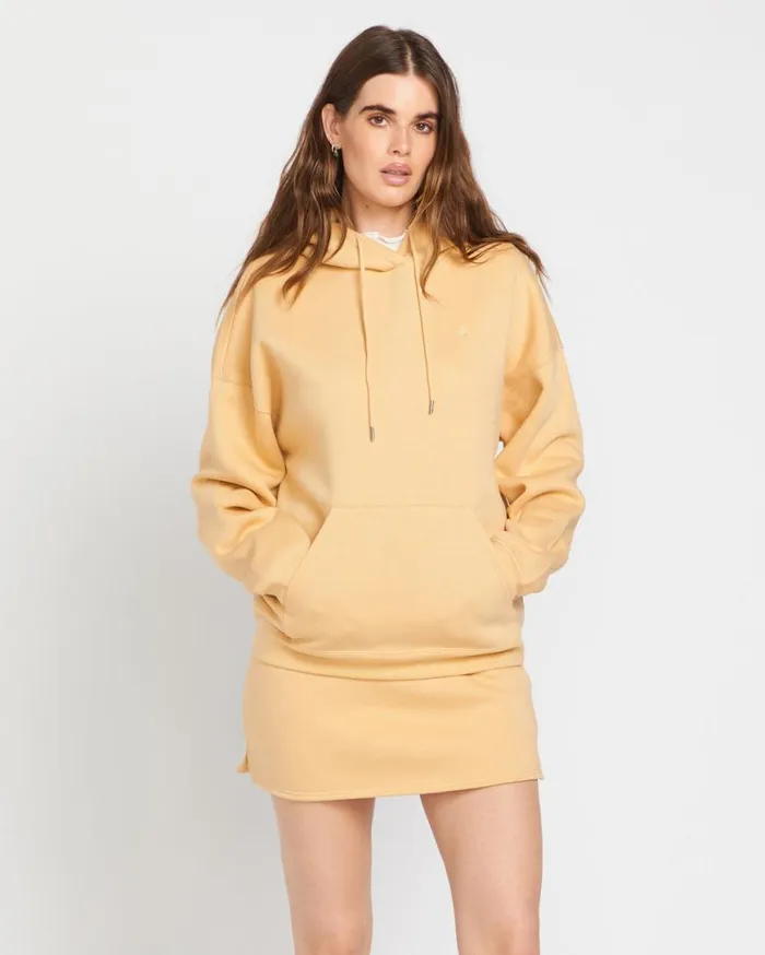 Stone Heart Up Hoodie 8211 Sand Womens Volcom Hoodies and Sweatshirts