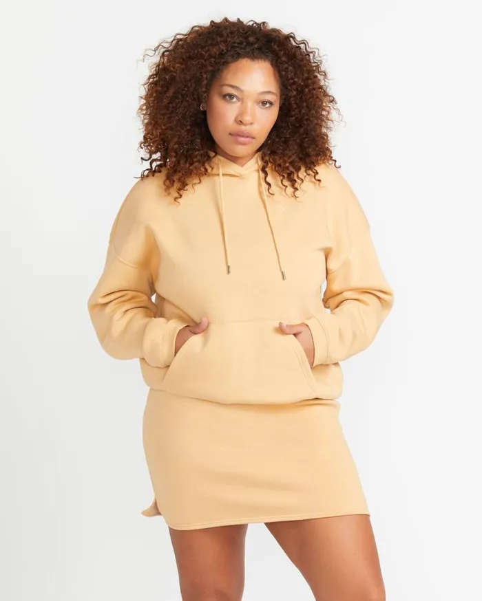 Stone Heart Up Hoodie 8211 Sand Womens Volcom Hoodies and Sweatshirts