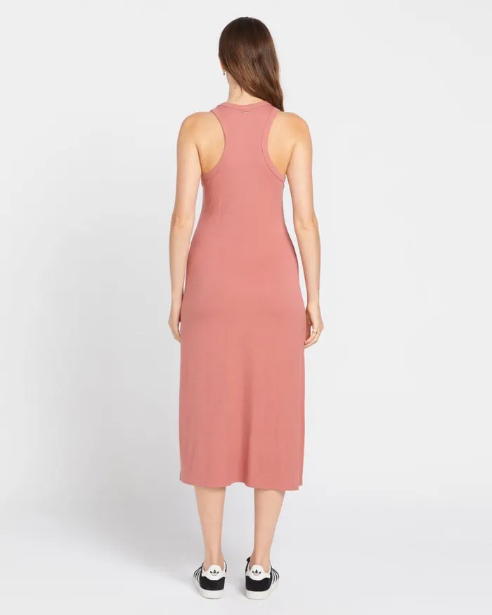 Stonelight Rib Dress 8211 Mauve Rose Womens Volcom Dresses