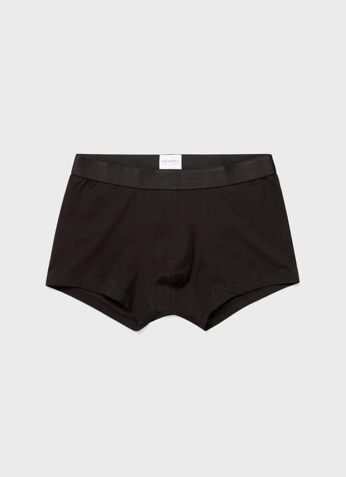 Stretch Cotton Trunks Black Men SUNSPEL Trunks and Shorts