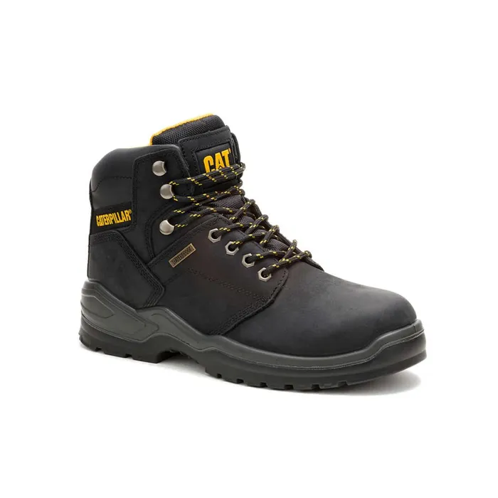 Striver Waterproof Steel Toe Work Boot Black Men Cat Footwear Waterproof