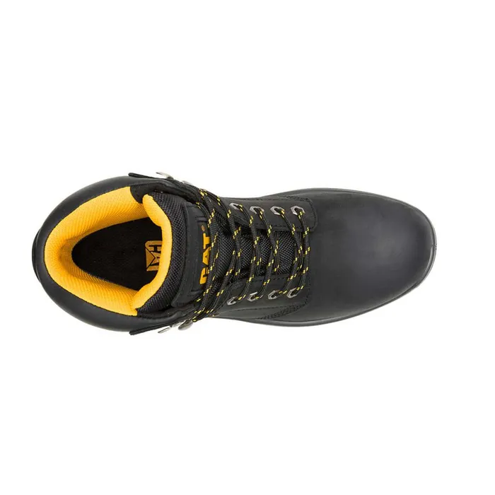 Striver Waterproof Steel Toe Work Boot Black Men Cat Footwear Waterproof