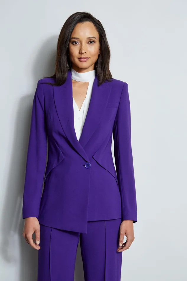 Suiting Women Elie Tahari Asymmetrical Panel Blazer PLUM