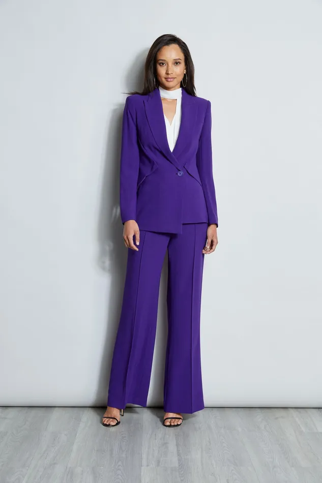 Suiting Women Elie Tahari Asymmetrical Panel Blazer PLUM
