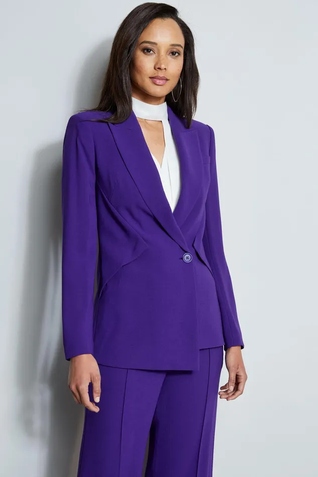 Suiting Women Elie Tahari Asymmetrical Panel Blazer PLUM