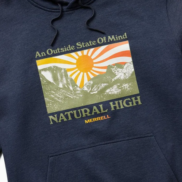 Sun Burst Fleece Hoody Navy Heather Men Merrell Tops Sun Burst Fleece Hoody Navy Heather Men Merrell Tops