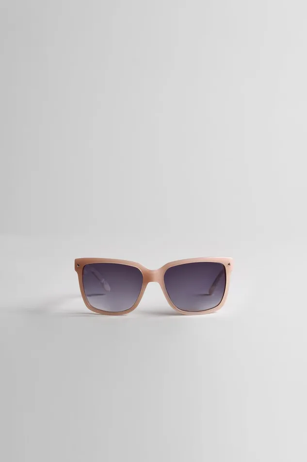 Sunglasses Women Elie Tahari Classic Rectangle Sunglasses Milky PinkPearl