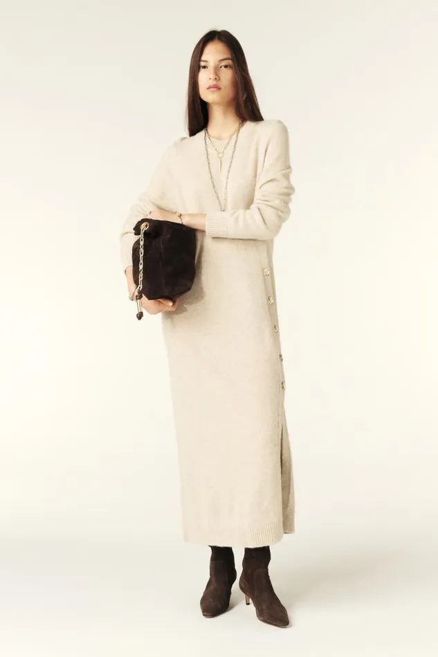 Sweater Dress Doree Beige Women Baandsh Dresses