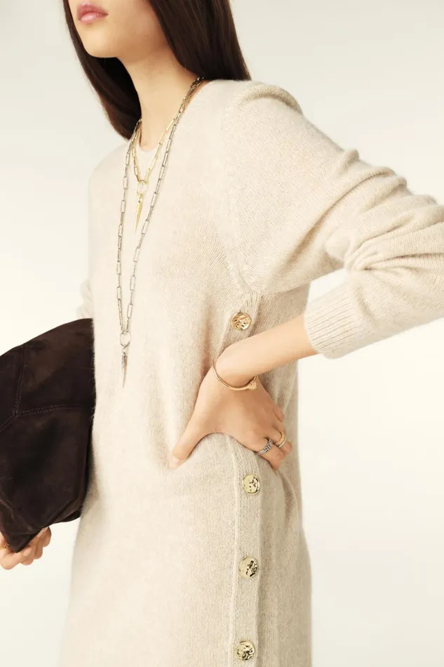 Sweater Dress Doree Beige Women Baandsh Dresses