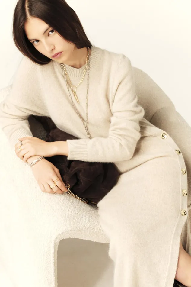 Sweater Dress Doree Beige Women Baandsh Dresses