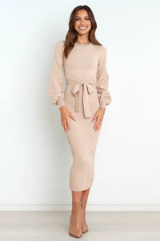 Sweater Dresses Petal and Pup Women Helena Dress Beige