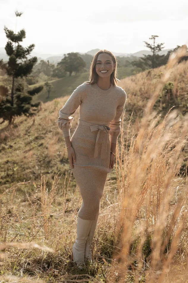 Sweater Dresses Petal and Pup Women Helena Dress Beige