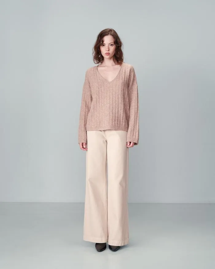 SWEATER TAUPE NANCY Shop Grace and Mila Plain Jumpers