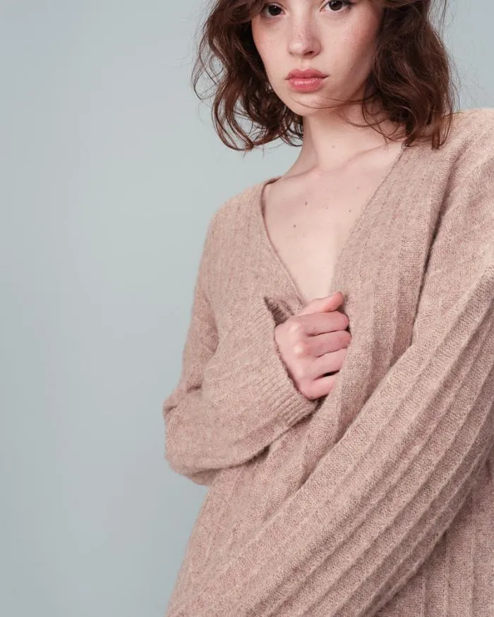 SWEATER TAUPE NANCY Shop Grace and Mila Plain Jumpers