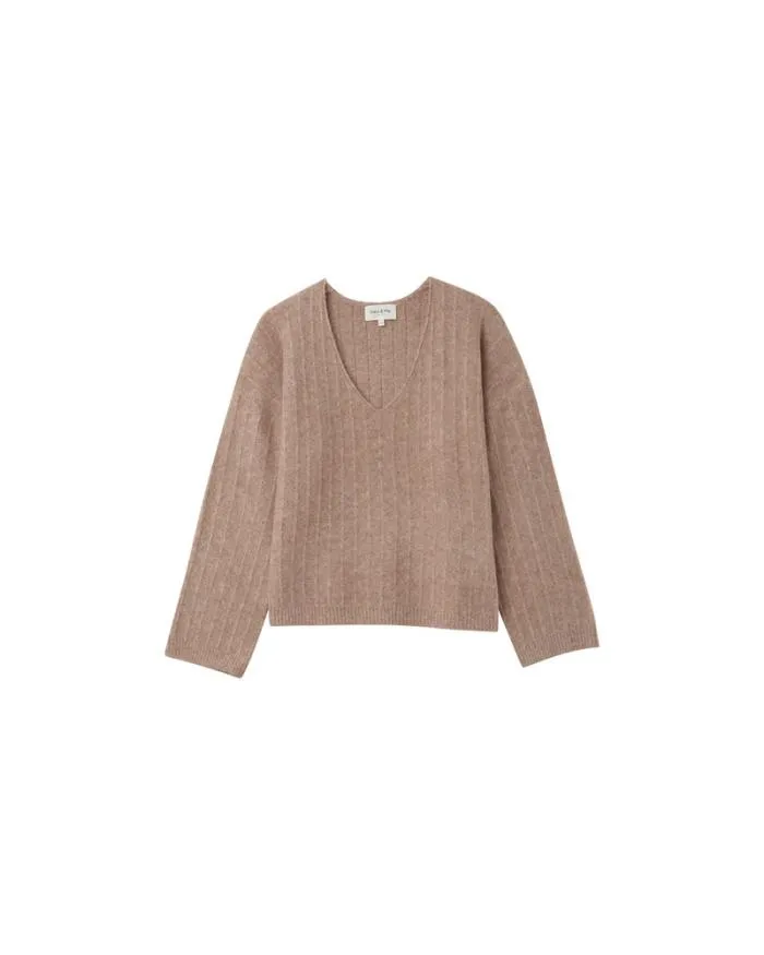 SWEATER TAUPE NANCY Shop Grace and Mila Plain Jumpers