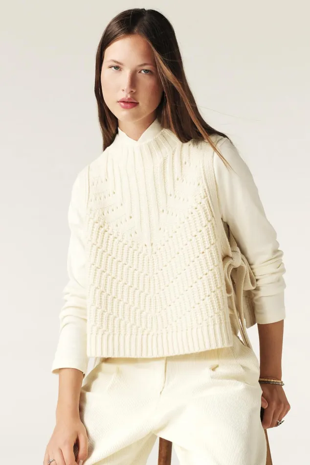 Sweater Vest Orion OffWhite Women Baandsh Sweaters and Cardigans