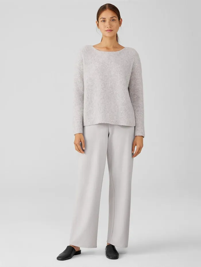 Sweaters and Cardigans Women Eileen Fisher Cashmere Silk Bliss Boatneck Top Pearl