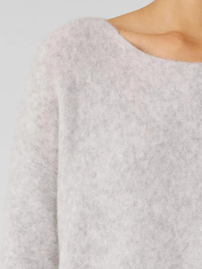 Sweaters and Cardigans Women Eileen Fisher Cashmere Silk Bliss Boatneck Top Pearl