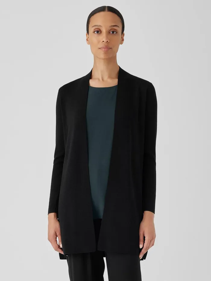 Sweaters and Cardigans Women Eileen Fisher Fine MerinoCardigan In Regenerative Wool Black Sweaters and Cardigans Women Eileen Fisher Fine MerinoCardigan In Regenerative Wool Black
