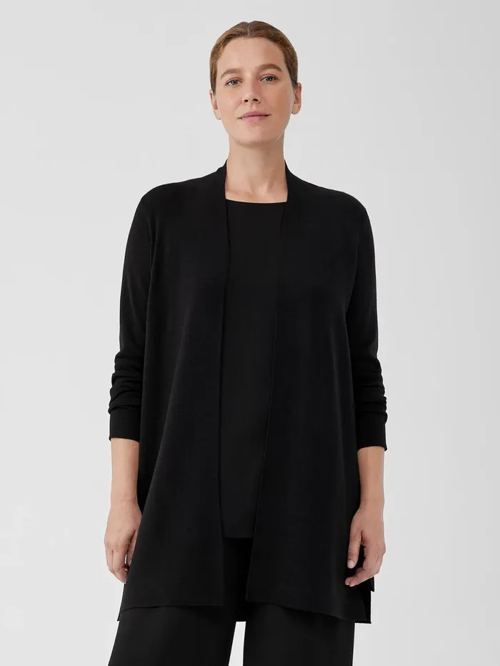 Sweaters and Cardigans Women Eileen Fisher Ultrafine Merino Long Cardigan Black Sweaters and Cardigans Women Eileen Fisher Ultrafine Merino Long Cardigan Black