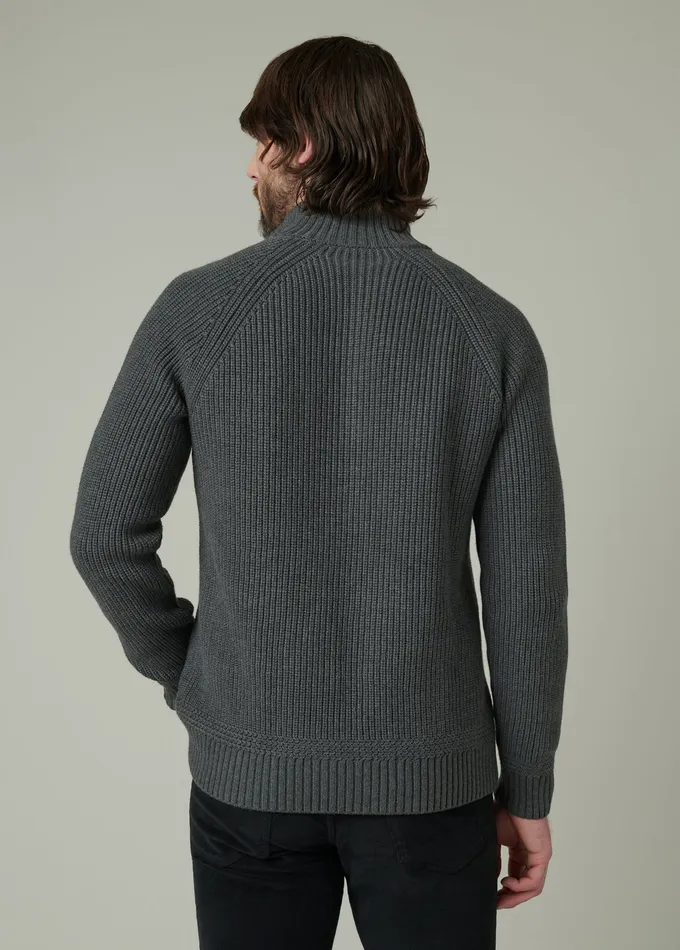 Sweaters Hoodies Men Joe8217s Jeans ARCHIE QUARTER ZIP SWEATER Charcoal