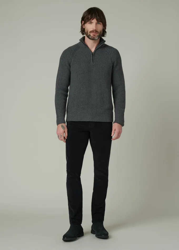 Sweaters Hoodies Men Joe8217s Jeans ARCHIE QUARTER ZIP SWEATER Charcoal