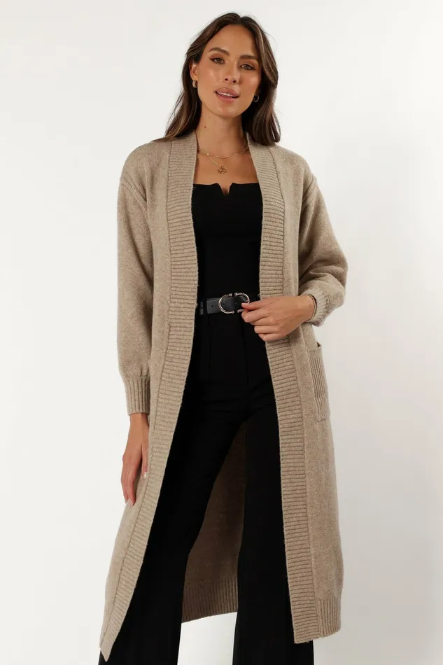 Sweaters Nicolette Open Front Long Cardigan Latte Petal and Pup Women