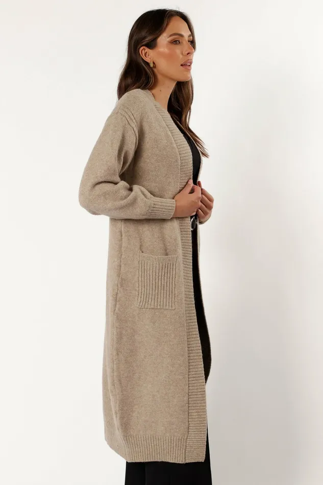 Sweaters Nicolette Open Front Long Cardigan Latte Petal and Pup Women