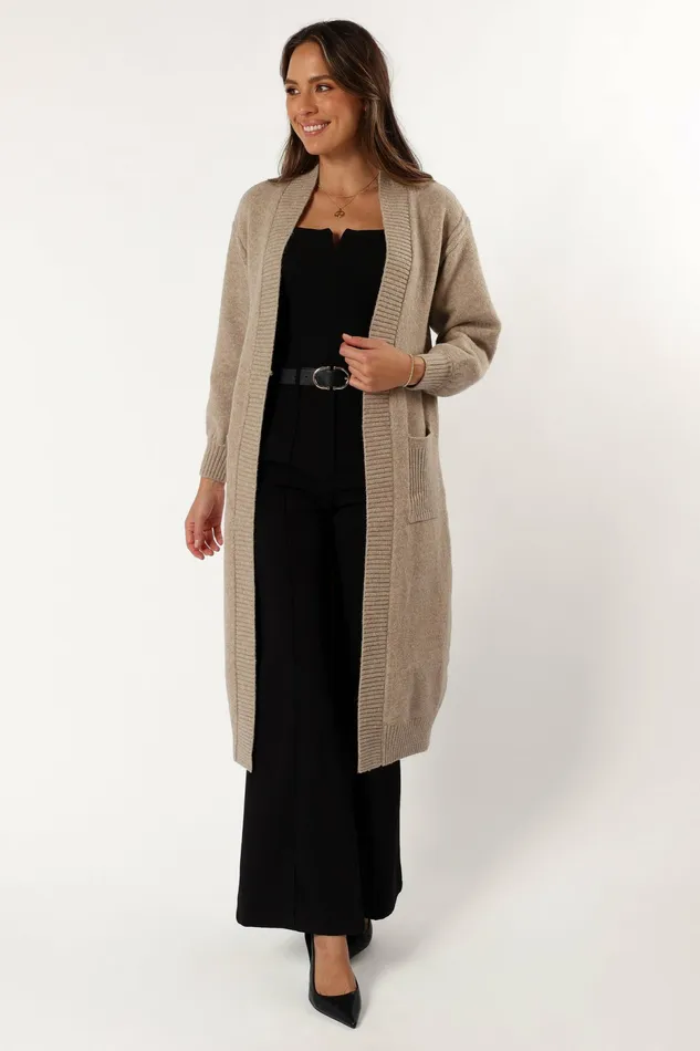Sweaters Nicolette Open Front Long Cardigan Latte Petal and Pup Women