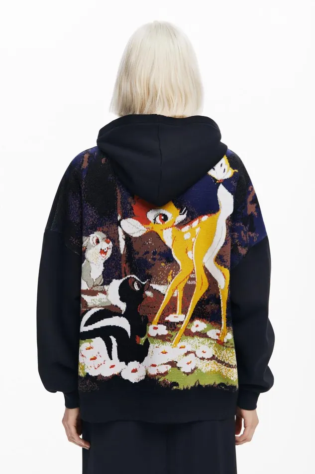 Sweaters Women Desigual Bambi Sweatshirt Black