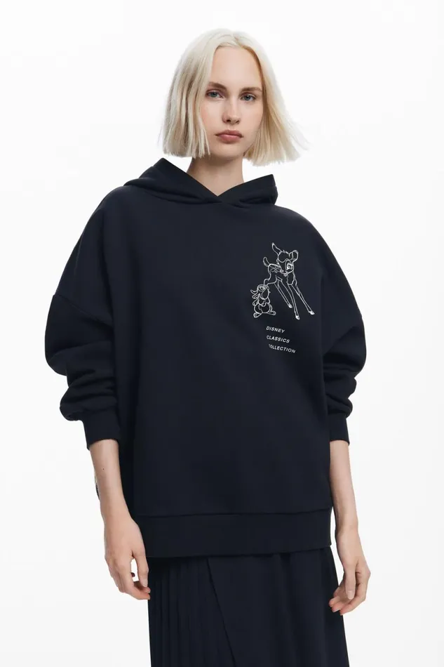 Sweaters Women Desigual Bambi Sweatshirt Black