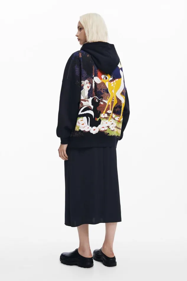 Sweaters Women Desigual Bambi Sweatshirt Black