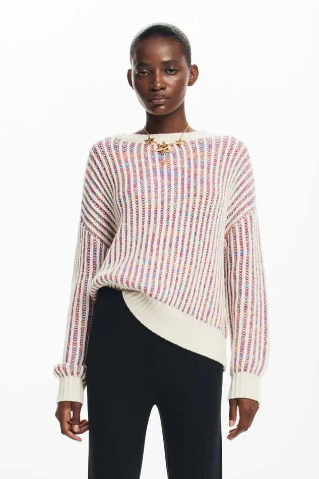 Sweaters Women Desigual Knit Sweater White