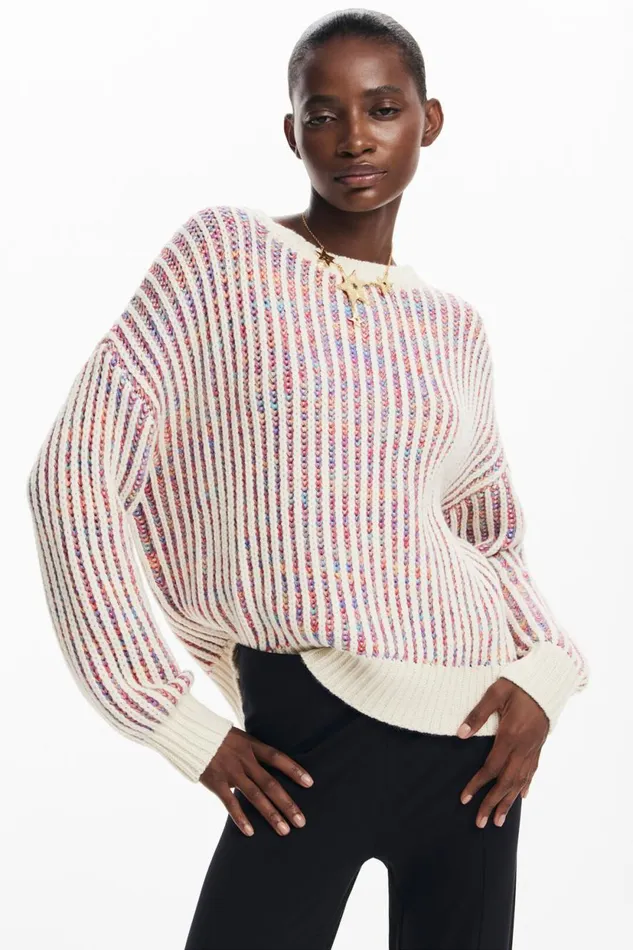 Sweaters Women Desigual Knit Sweater White