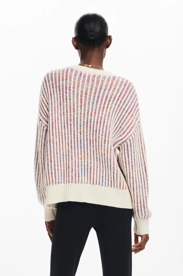 Sweaters Women Desigual Knit Sweater White
