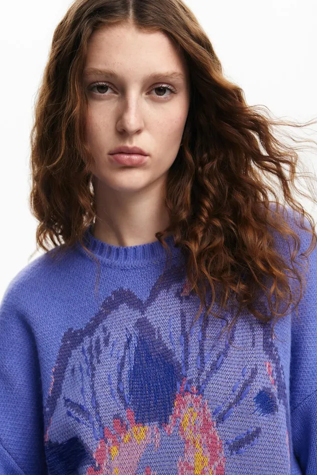 Sweaters Women Desigual M Christian Lacroix Thought Sweater Red
