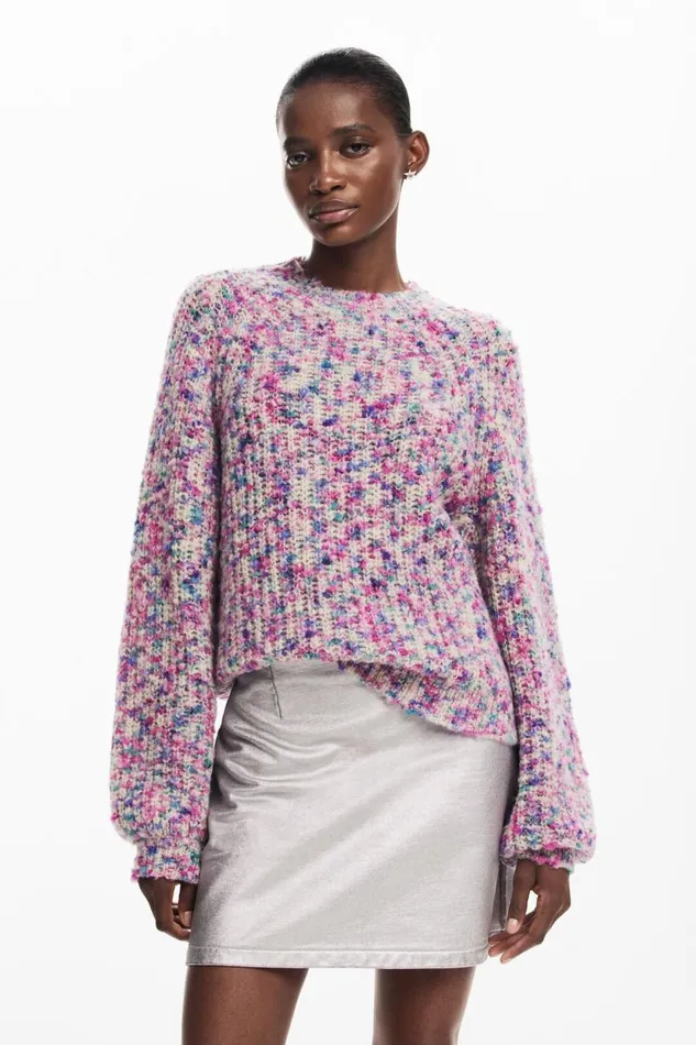 Sweaters Women Desigual Multicolored Sweater Materialfinishes