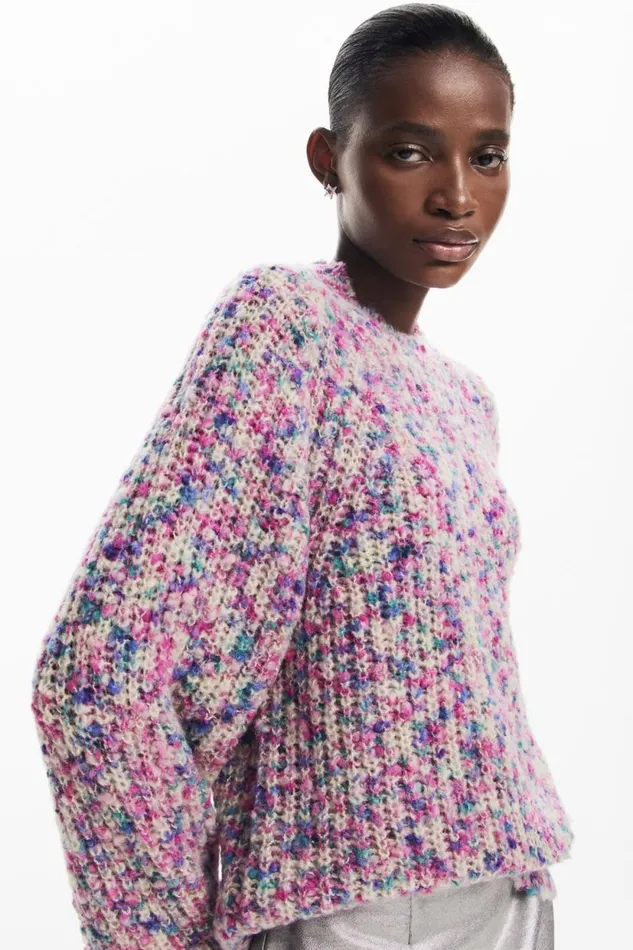 Sweaters Women Desigual Multicolored Sweater Materialfinishes