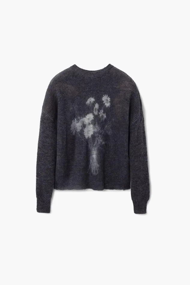 Sweaters Women Desigual Ribbed Vase Sweater Black