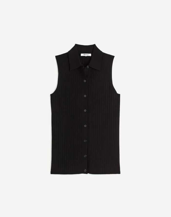 Sweaters Women Madewell The Signature Knit ButtonFront Vest Abyss