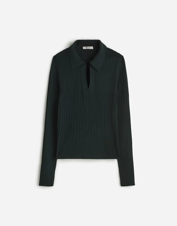 Sweaters Women Madewell The Signature Knit JohnnyCollar Sweater Luxury Forest