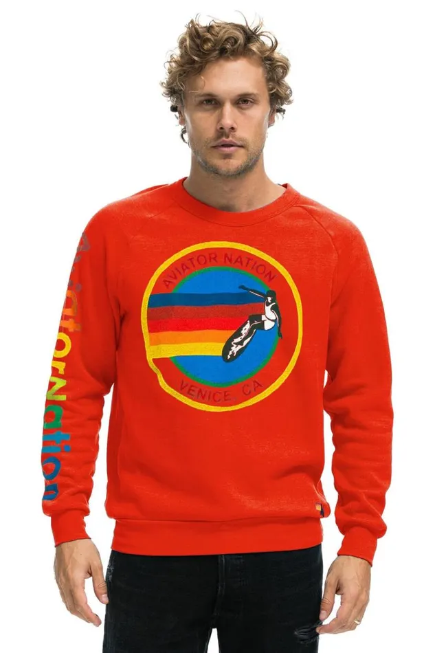 Sweatshirt 8211 Red WomenMen Aviator Nation Sweatshirts