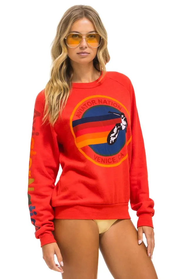 Sweatshirt 8211 Red WomenMen Aviator Nation Sweatshirts