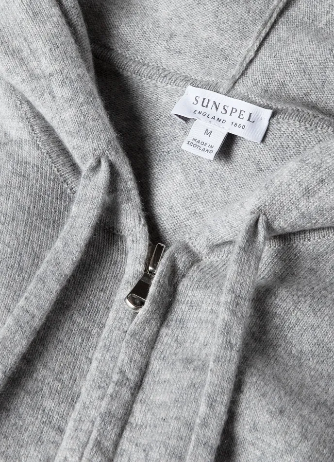 Sweatshirts and Sweatpants Cashmere Zip Hoodie Grey Melange ussunspel Men Sweatshirts and Sweatpants Cashmere Zip Hoodie Grey Melange ussunspel Men