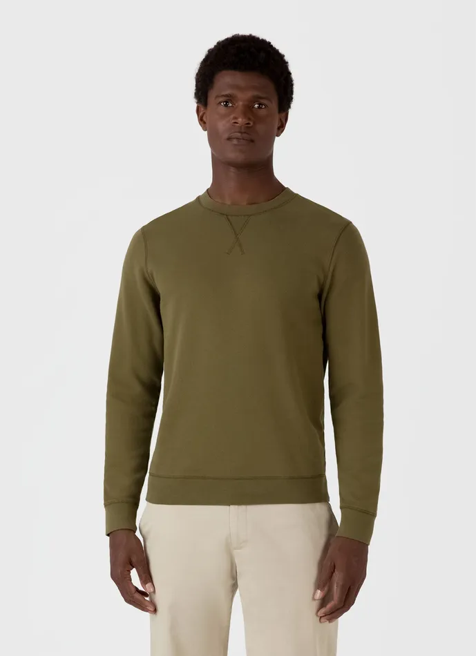 Sweatshirts and Sweatpants Men Loopback Sweatshirt Olive Green ussunspel Sweatshirts and Sweatpants Men Loopback Sweatshirt Olive Green ussunspel