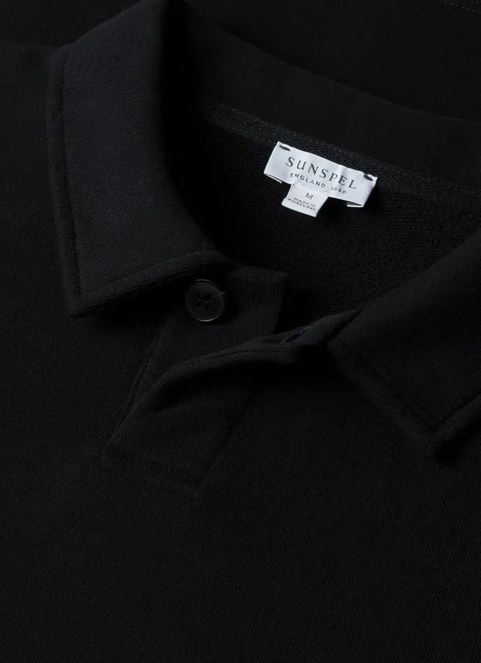 Sweatshirts and Sweatpants ussunspel Men Loopback Polo Sweatshirt Black Sweatshirts and Sweatpants ussunspel Men Loopback Polo Sweatshirt Black