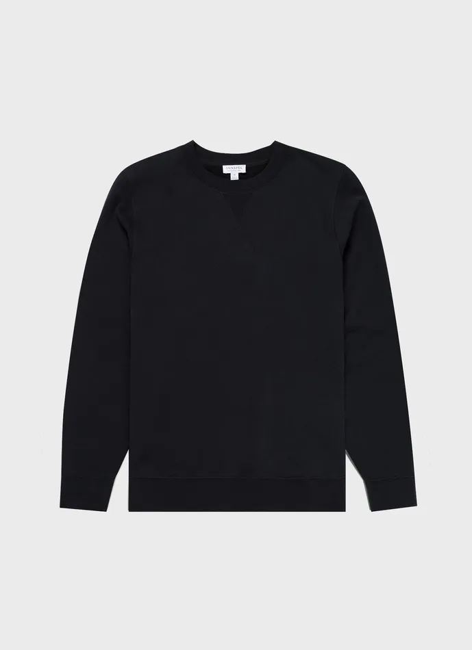 Sweatshirts and Sweatpants ussunspel Men Loopback Sweatshirt Black
