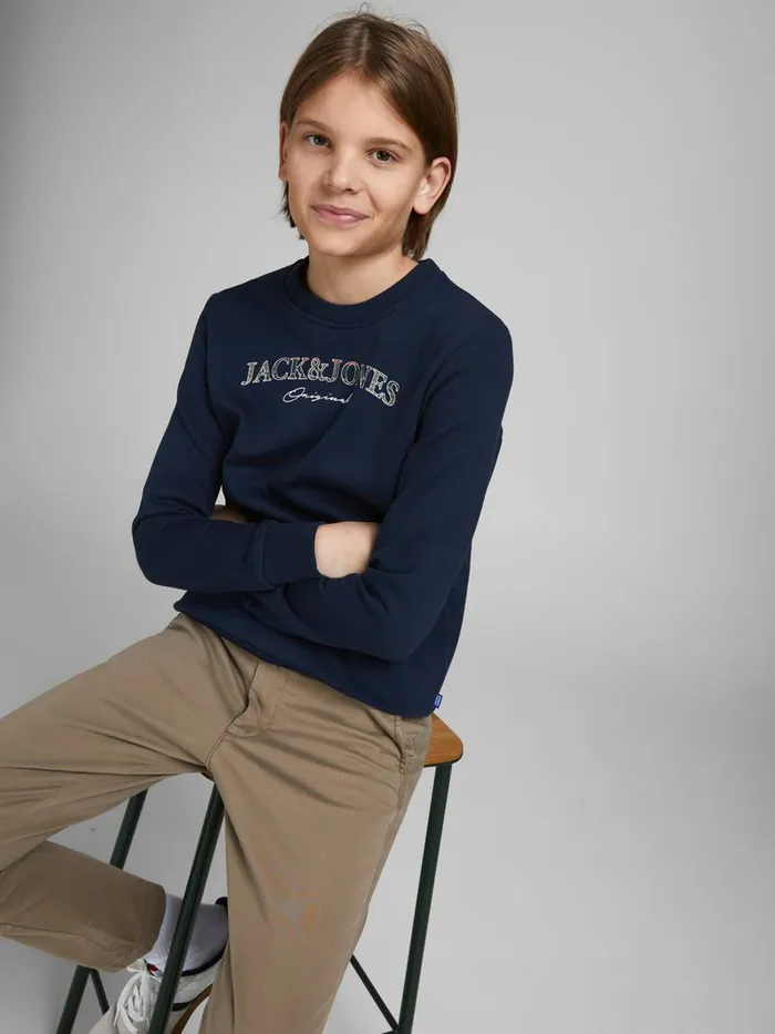 Sweatshirts JACK and JONES Junior BOYS LOGO SWEATSHIRT Blue Navy Blazer Casaul