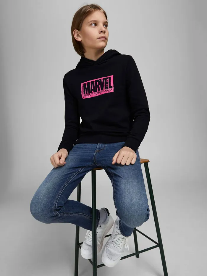 Sweatshirts JACK and JONES Junior BOYS MARVEL HOODIE Black Black Gift for Friend
