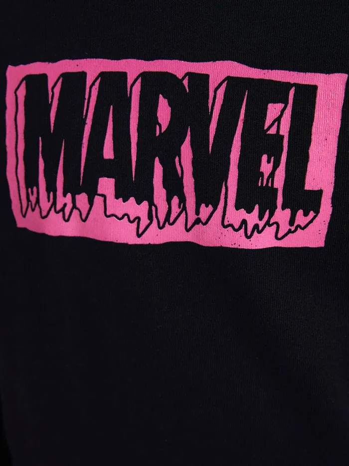 Sweatshirts JACK and JONES Junior BOYS MARVEL HOODIE Black Black Gift for Friend